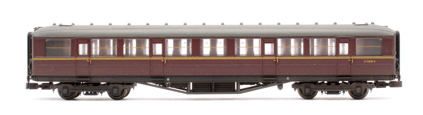 Pre-Owned BR Maroon 2nd Gresley Coach No.E12002E