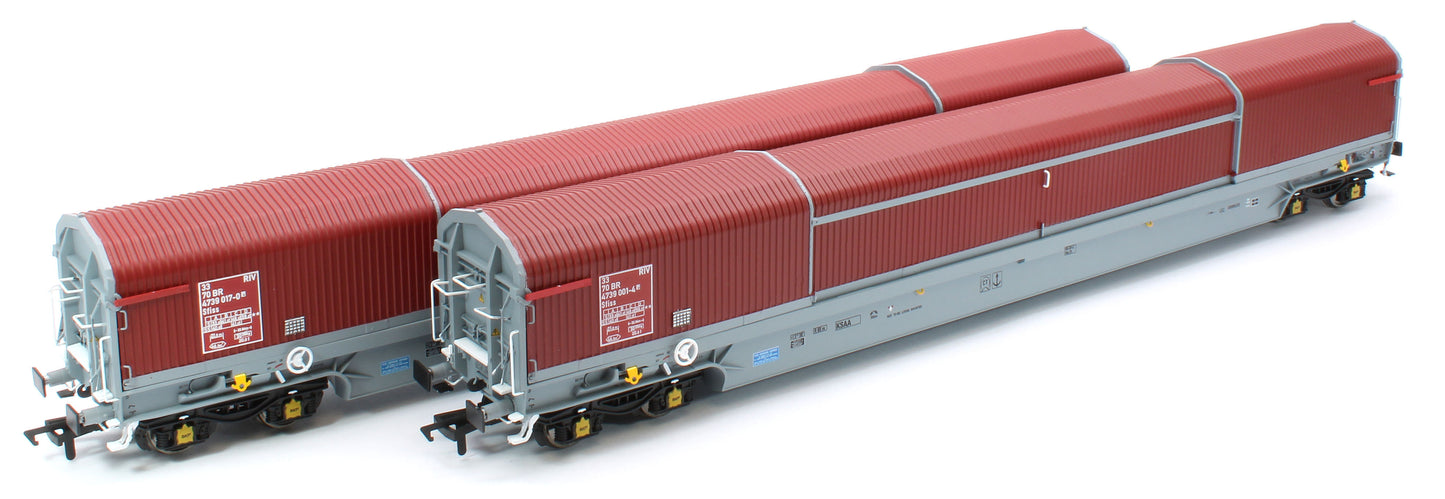RT-OO-KSA-201A KSA ‘Rover Cube’ Wagons Original Maroon & Grey Livery No. 33 70 4739 001-4 and 017-0 - Twin Pack