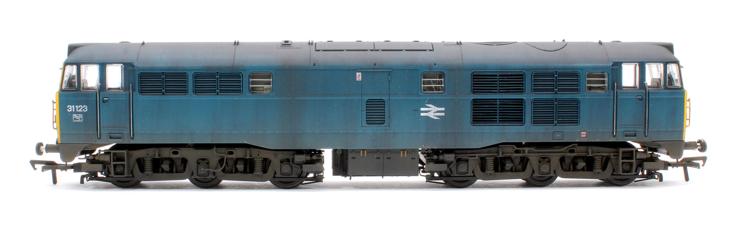 Highly Detailed Deluxe Weathered Class 31/1 31123 BR Blue Diesel Locomotive