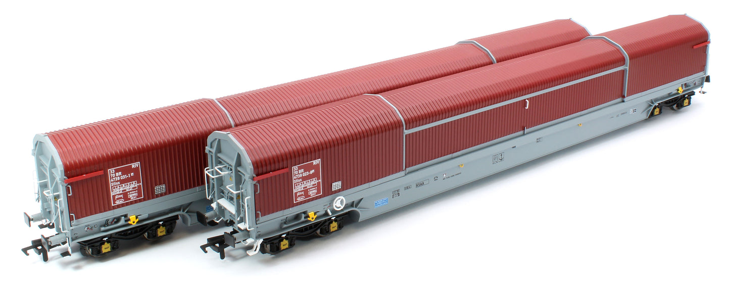 RT-OO-KSA-201B KSA ‘Rover Cube’ Wagons Original Maroon & Grey Livery No. 33 70 4739 023-8 and 031-1 - Twin Pack