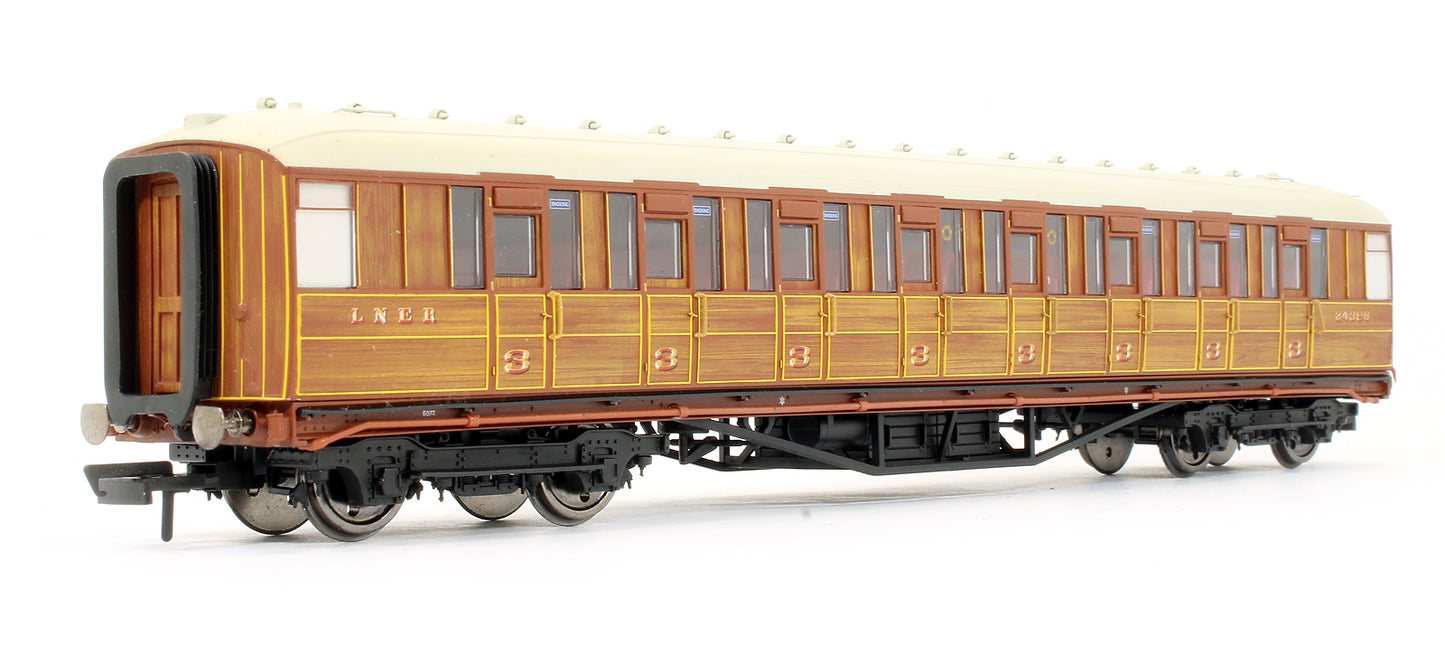 Pre-Owned R4172D LNER 61ft 6in Corridor 3rd Class Coach '24398'
