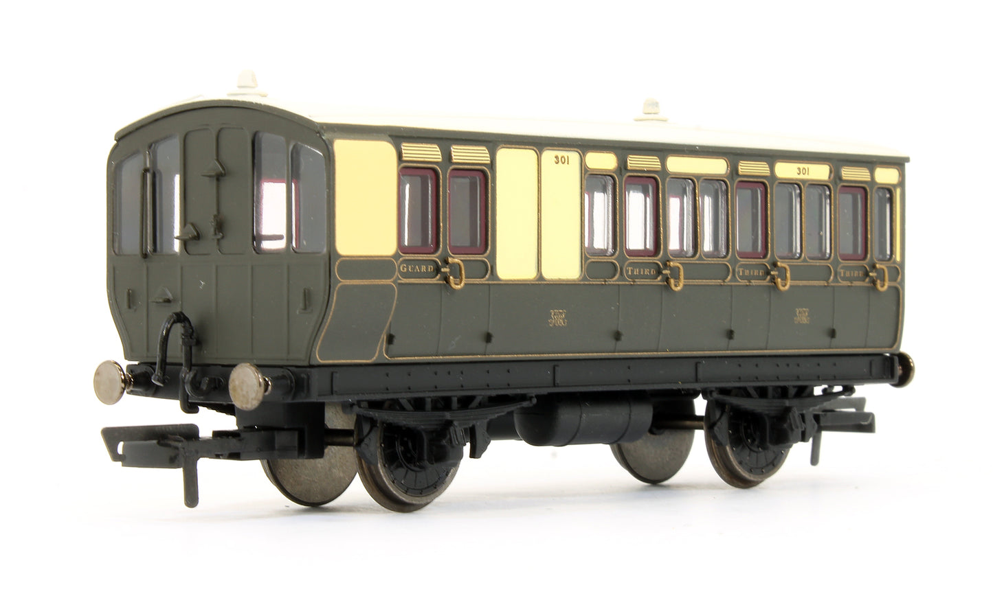 R40067 Pre-Owned GWR 4 Wheel Brake 3rd Class Coach No.301