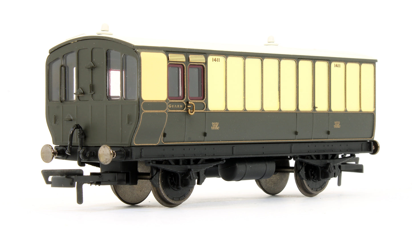 GWR 4 Wheel Coach Passenger Brake No.1411