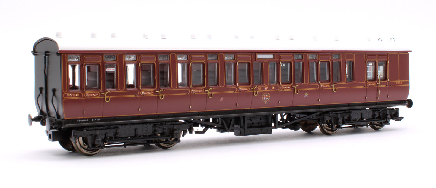 GWR Toplight Mainline City Lined Crimson Third Brake 3748 Set 1