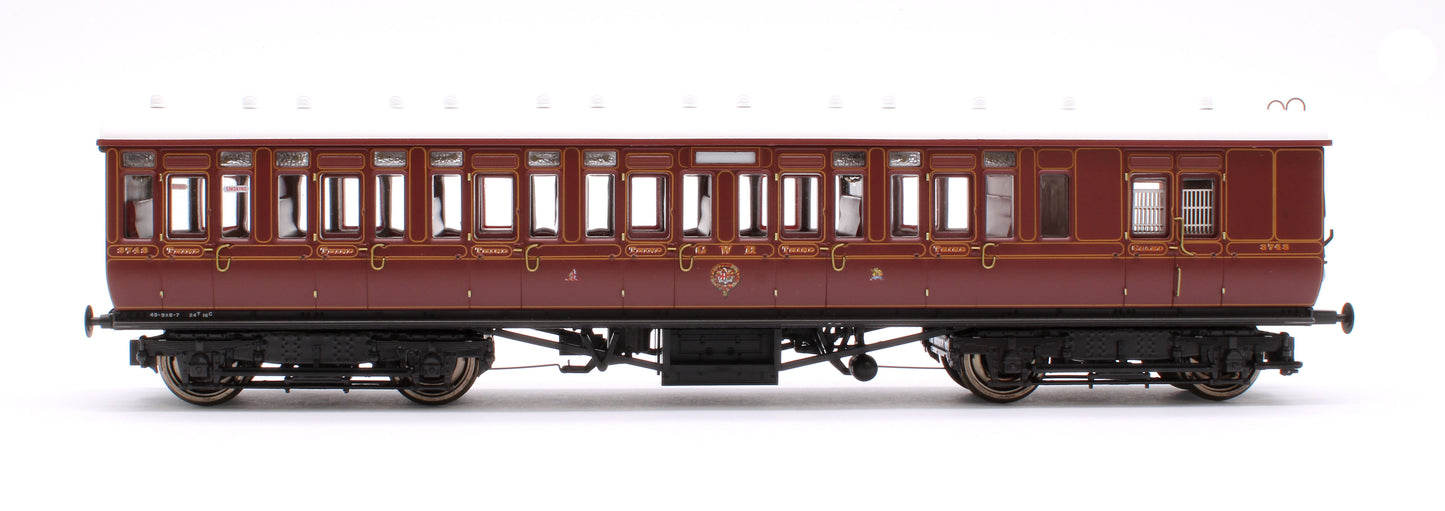 GWR Toplight Mainline City Lined Crimson Third Brake 3748 Set 1