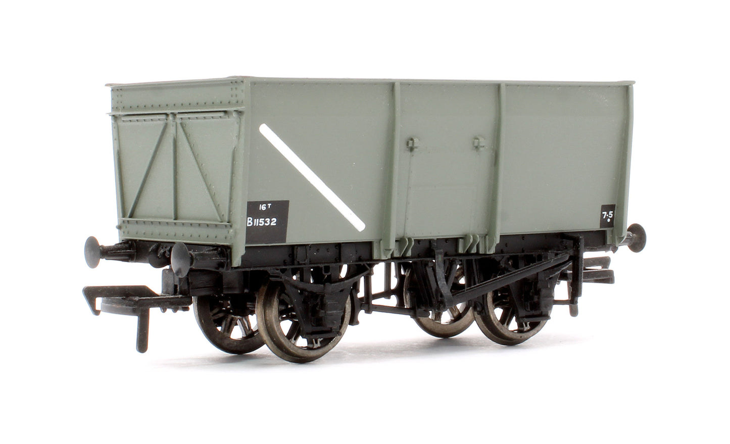 37-450A Pre-Owned 16T BR Grey Slope Side Mineral Wagon No.B11532