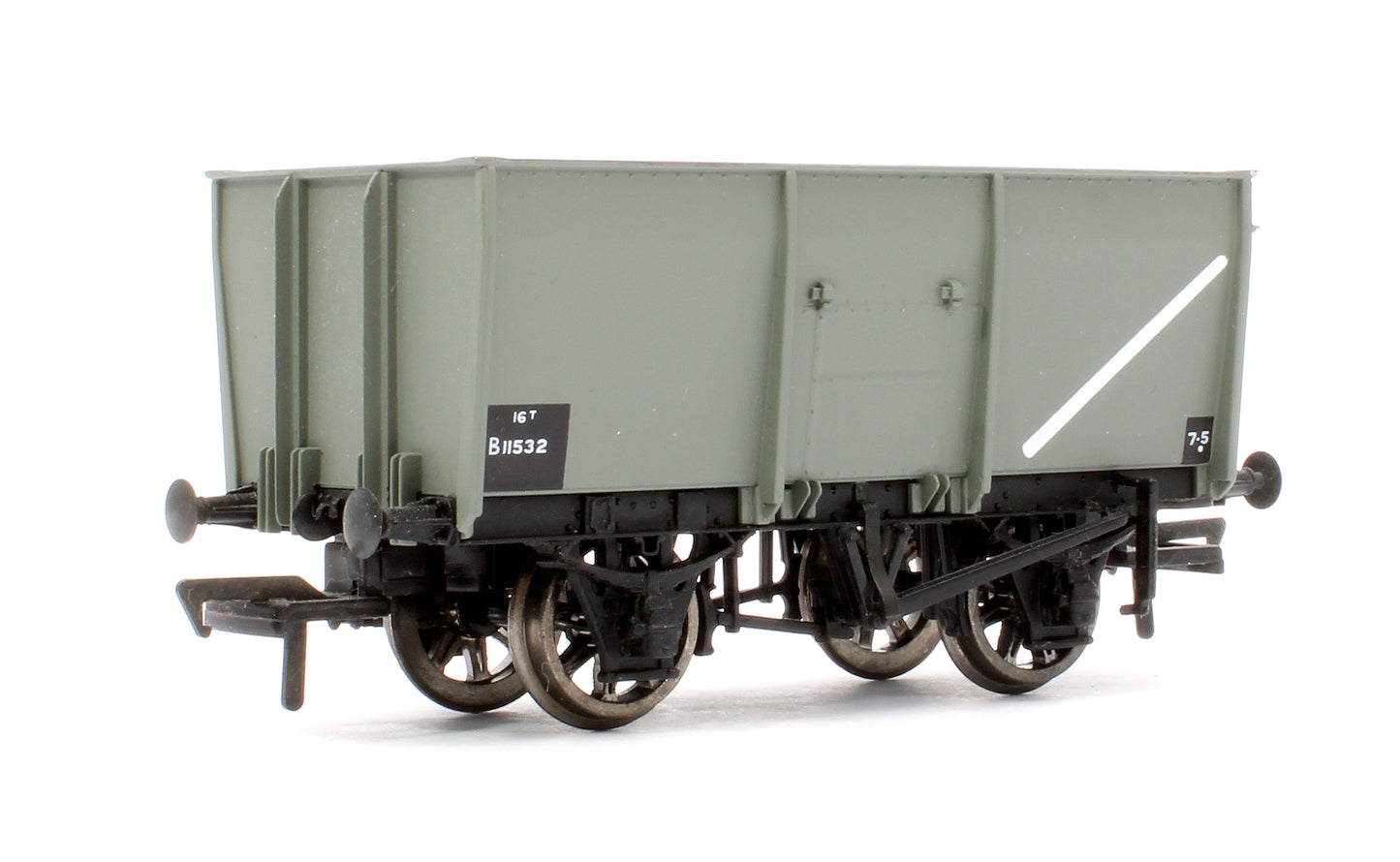 37-450A Pre-Owned 16T BR Grey Slope Side Mineral Wagon No.B11532