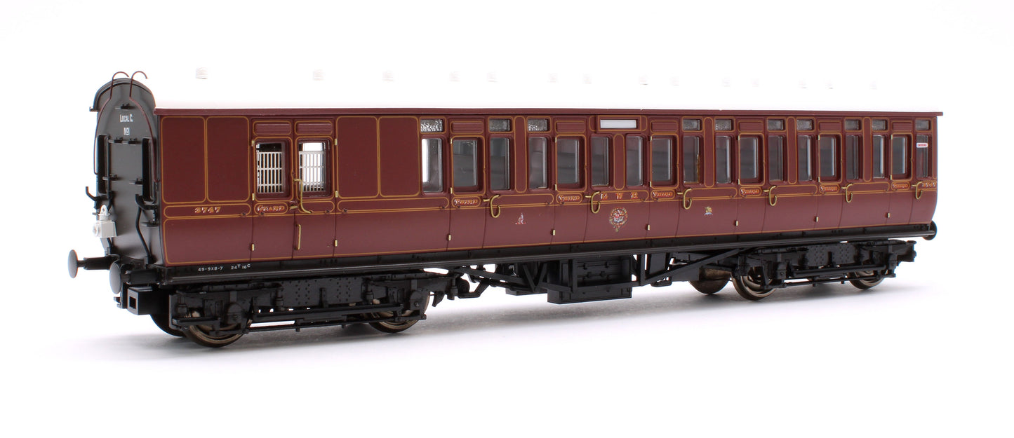 Pre-Owned 4P-020-001 GWR Toplight Mainline City Lined Crimson Third Brake 3747 Set 1