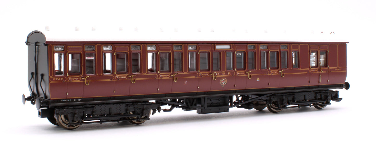 Pre-Owned 4P-020-001 GWR Toplight Mainline City Lined Crimson Third Brake 3747 Set 1