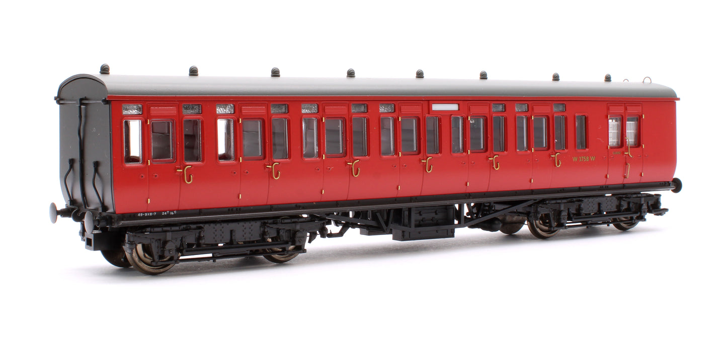 GWR Toplight Mainline City BR Maroon Second Brake 3758 Set 6