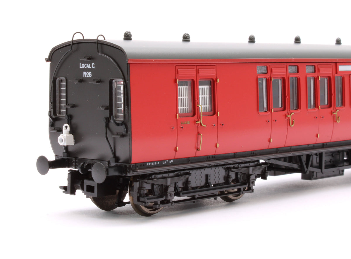 Pre-Owned 4P-020-501 GWR Toplight Mainline City BR Maroon Second Brake 3757 Set 6