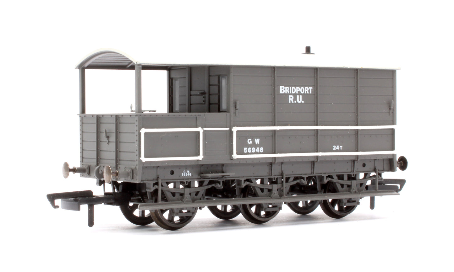 Pre-Owned OR76TOA002 GWR Grey 6 Wheel Toad Brake Van No.56946 'Bridport R.U'