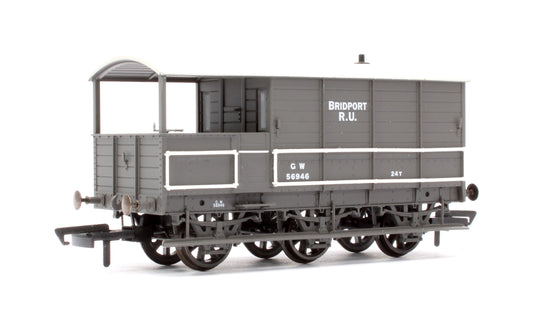 Pre-Owned OR76TOA002 GWR Grey 6 Wheel Toad Brake Van No.56946 'Bridport R.U'