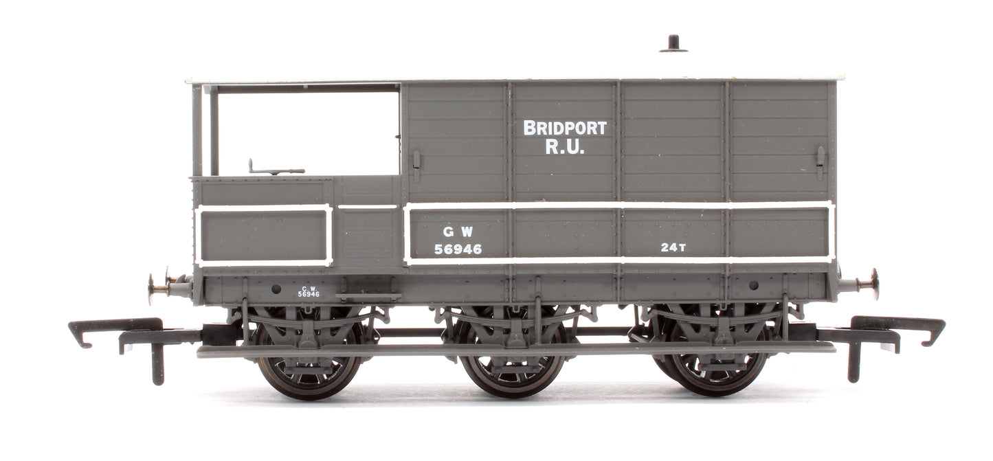Pre-Owned OR76TOA002 GWR Grey 6 Wheel Toad Brake Van No.56946 'Bridport R.U'