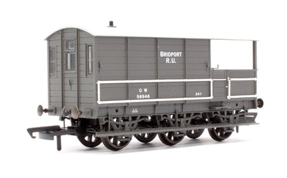 Pre-Owned OR76TOA002 GWR Grey 6 Wheel Toad Brake Van No.56946 'Bridport R.U'