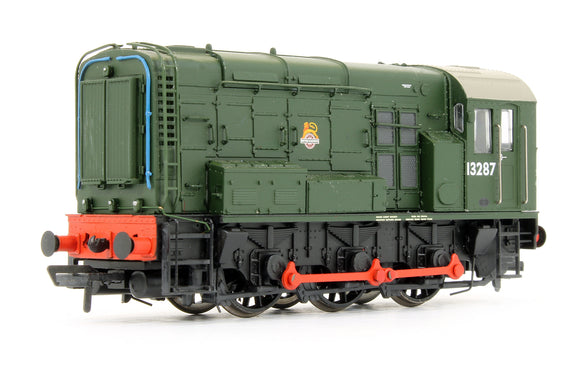 Pre-Owned Class 08 13287 BR Plain Green Early Emblem Diesel Shunter Locomotive (DCC Fitted)