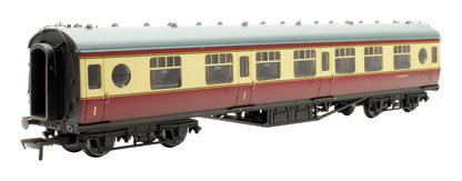 Pre-Owned 39-456A LMS 60ft 'Porthole' First Corridor Coach in BR Crimson & Cream 'M24659M' - Weathered