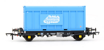 Pre-Owned Set of 3 PFA Container Wagons With British Gypsum Blue Containers