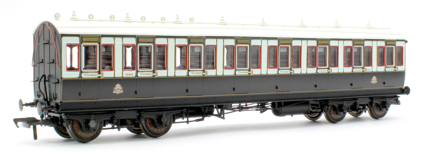 978009 48' LNWR ‘Evolution’ Bogie Coach Non-Corridor Carriage No.7981, No.1234 & No.2914 3-Pack