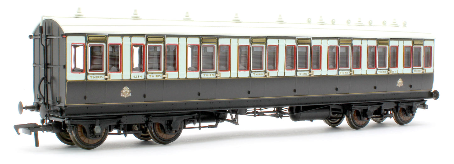 978009 48' LNWR ‘Evolution’ Bogie Coach Non-Corridor Carriage No.7981, No.1234 & No.2914 3-Pack