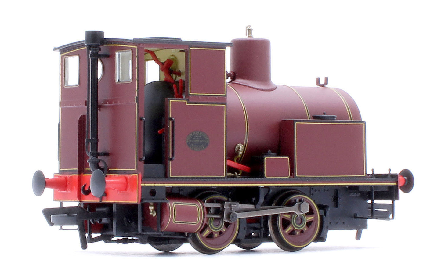 Andrew Barclay Fireless 0-4-0 - Lined Maroon Steam Locomotive - DCC Sound