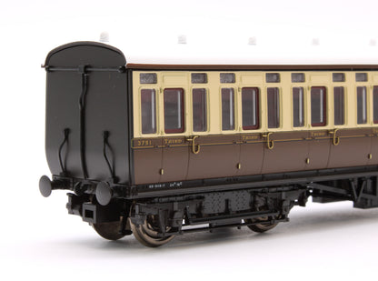 GWR Toplight Mainline City Twin City Chocolate & Cream 3rd Brake 3751 Set 3