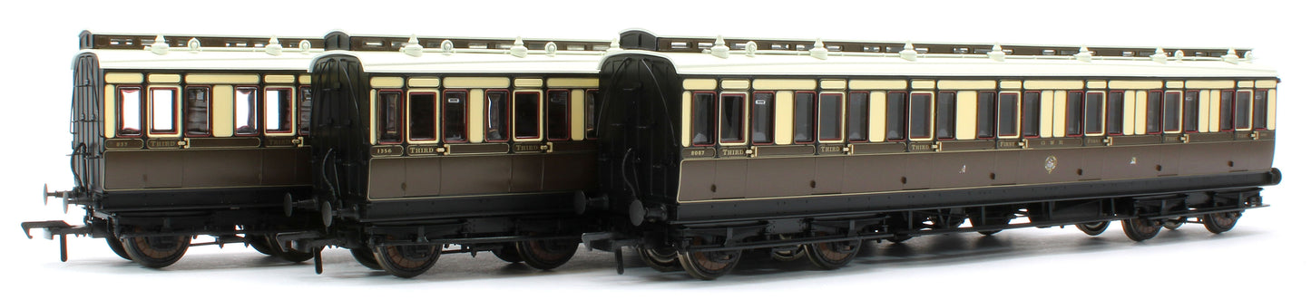 978013 48' GWR ‘Evolution’ Bogie Coach Non-Corridor Carriage No.837, No.1356 & No.8087 3-Pack