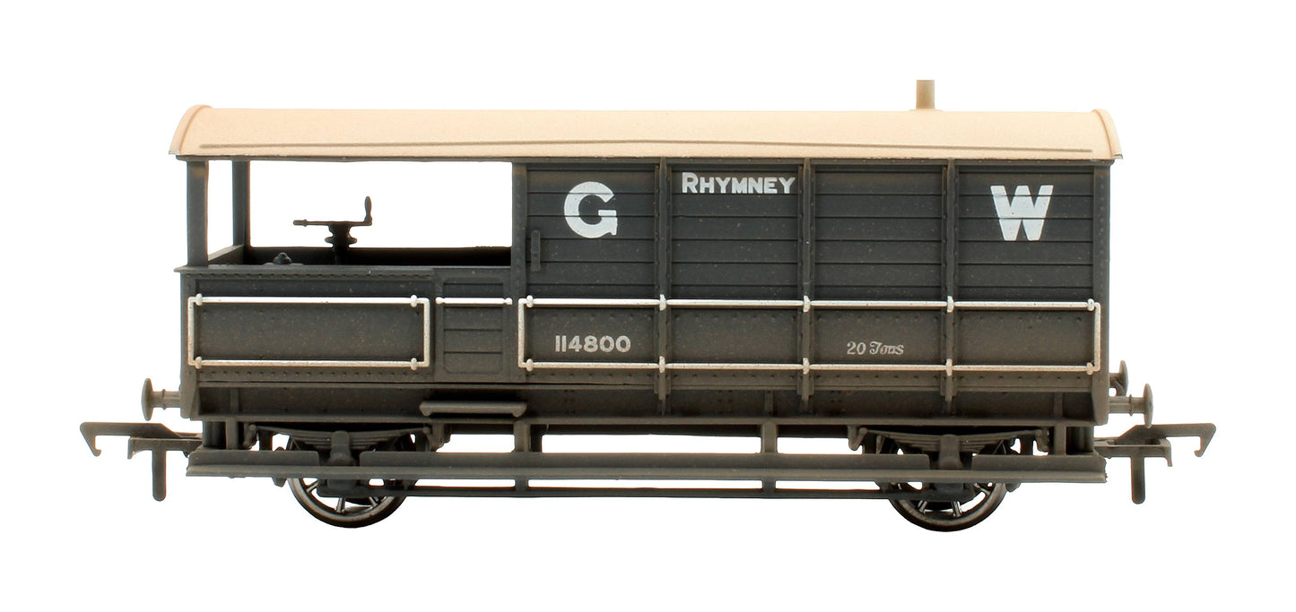 Pre-Owned 33-301B 20T Toad Brake Van GWR D/Grey 114800 'Rhymney' - Weathered