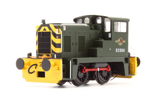 Pre-Owned 2841 Class 02 D2864 BR Green Wasp Stripes with Yellow Bufferbeam Diesel Locomotive