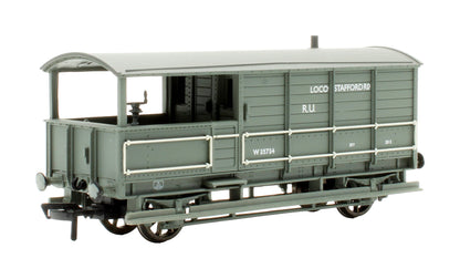 Pre-Owned 33-301Q 20T Toad Brake Van BR Light Grey W35734 'Loco Stafford Rd'
