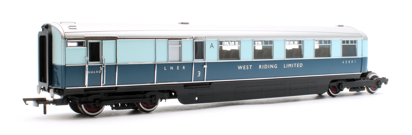 R40477 LNER West Riding Limited Brake Third & Kitchen Third Articulated Coach Pack