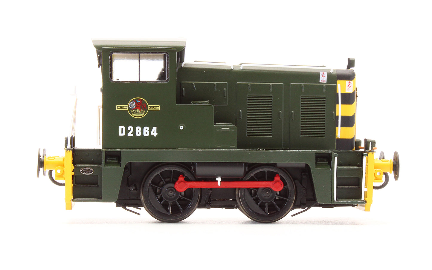 Pre-Owned 2841 Class 02 D2864 BR Green Wasp Stripes with Yellow Bufferbeam Diesel Locomotive