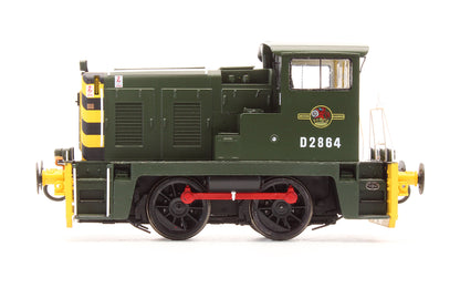 Pre-Owned 2841 Class 02 D2864 BR Green Wasp Stripes with Yellow Bufferbeam Diesel Locomotive