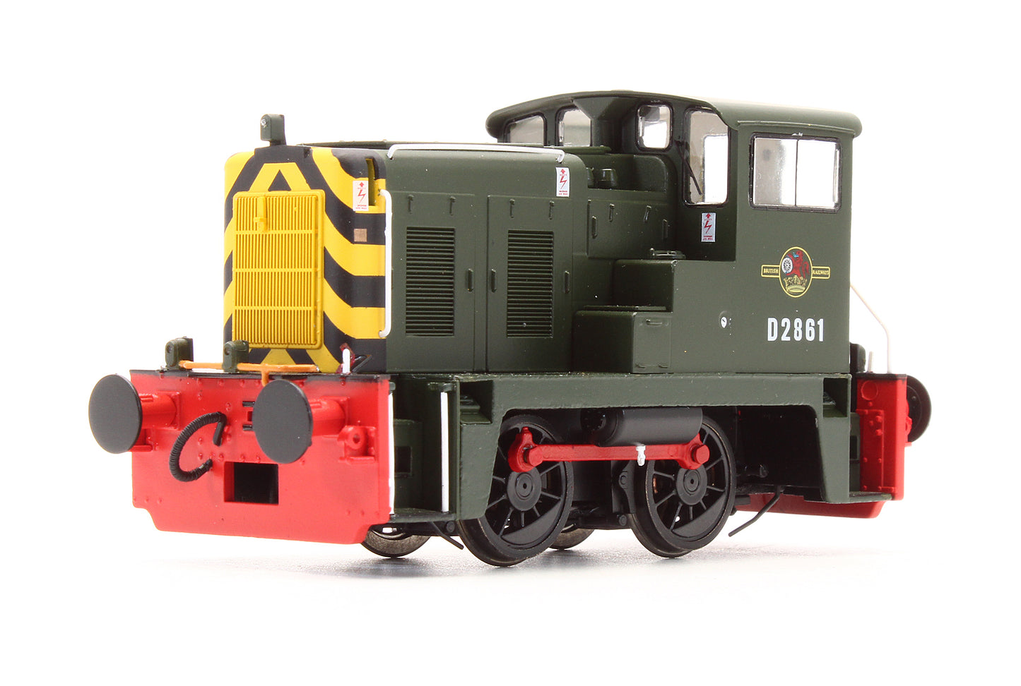 Pre-Owned Class 02 D2861 BR Green Wasp stripes with Red Bufferbeam Diesel Locomotive