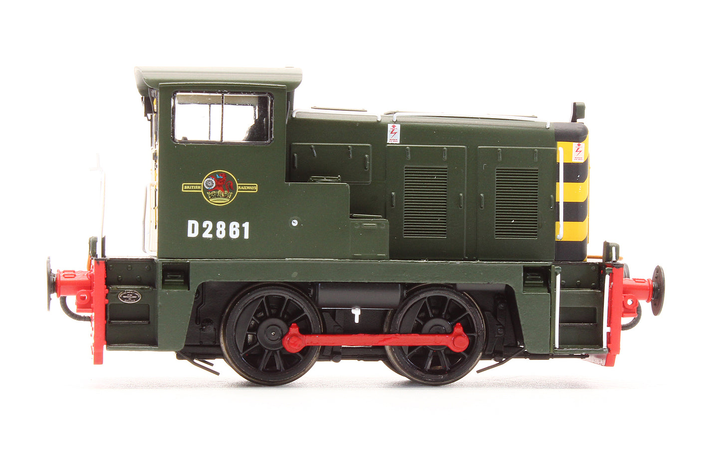 Pre-Owned Class 02 D2861 BR Green Wasp stripes with Red Bufferbeam Diesel Locomotive