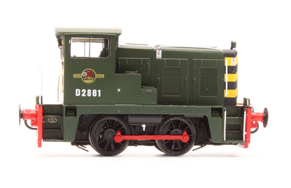 Pre-Owned Class 02 D2861 BR Green Wasp stripes with Red Bufferbeam Diesel Locomotive