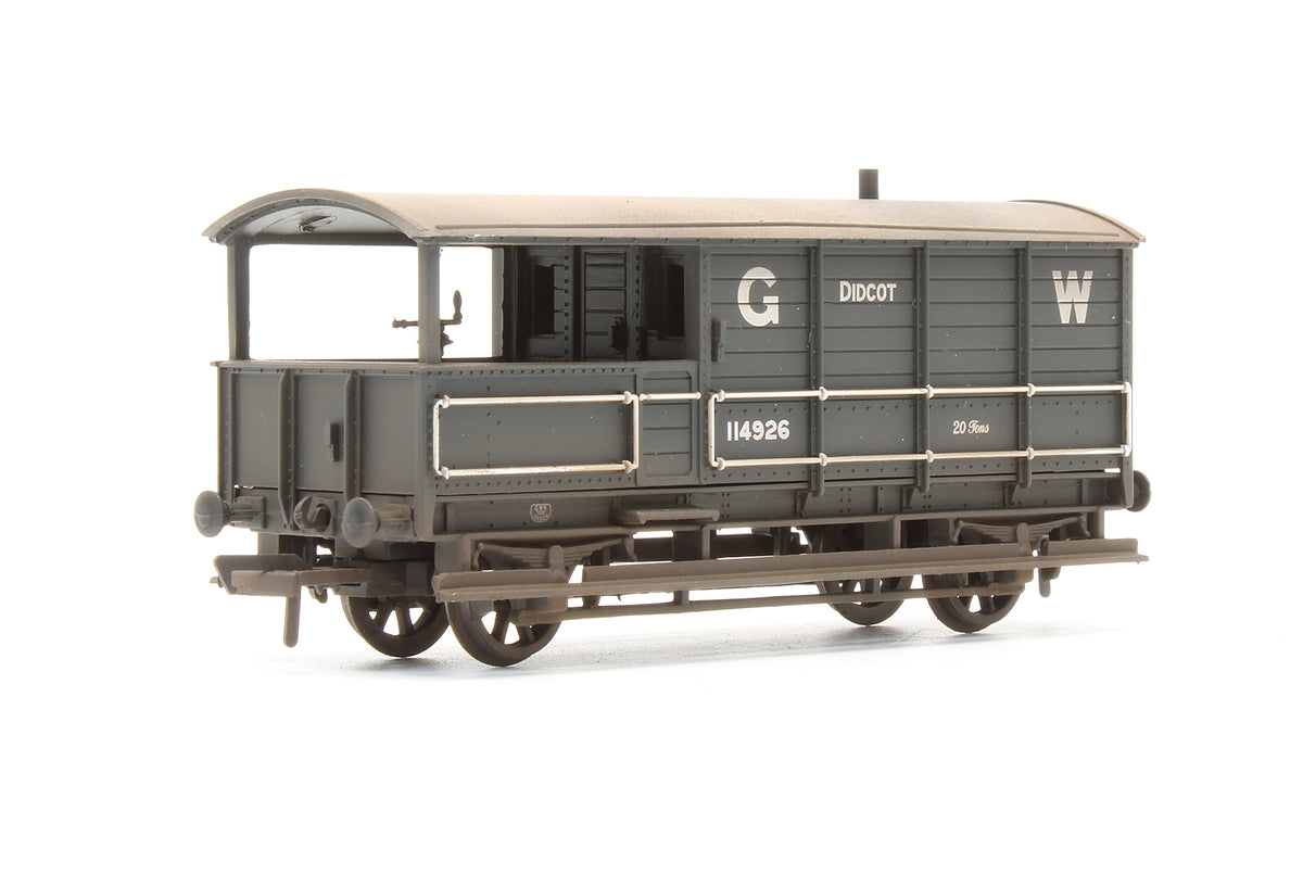 Pre-Owned 20 Ton Toad Brake Van GWR Grey 'Didcot' 114926 - Custom Weathered