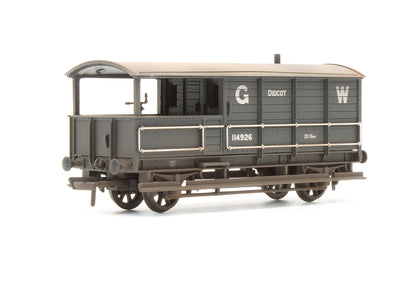 Pre-Owned 20 Ton Toad Brake Van GWR Grey 'Didcot' 114926 - Custom Weathered