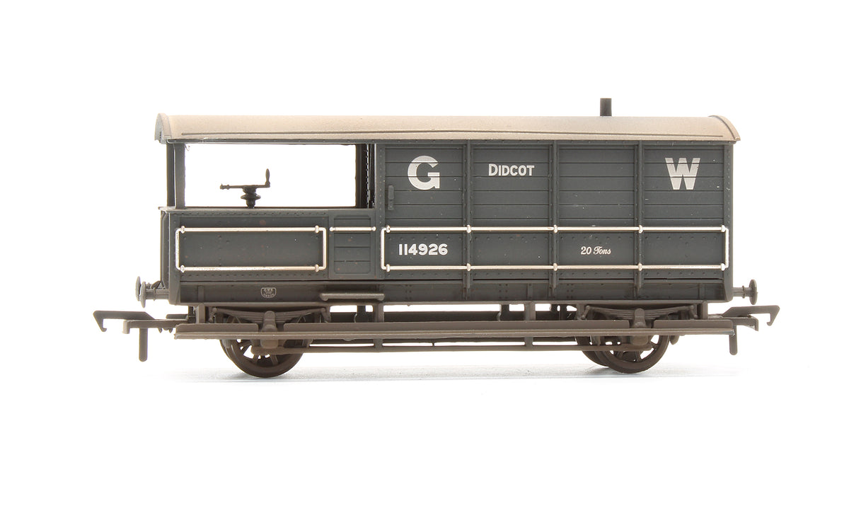 Pre-Owned 20 Ton Toad Brake Van GWR Grey 'Didcot' 114926 - Custom Weathered