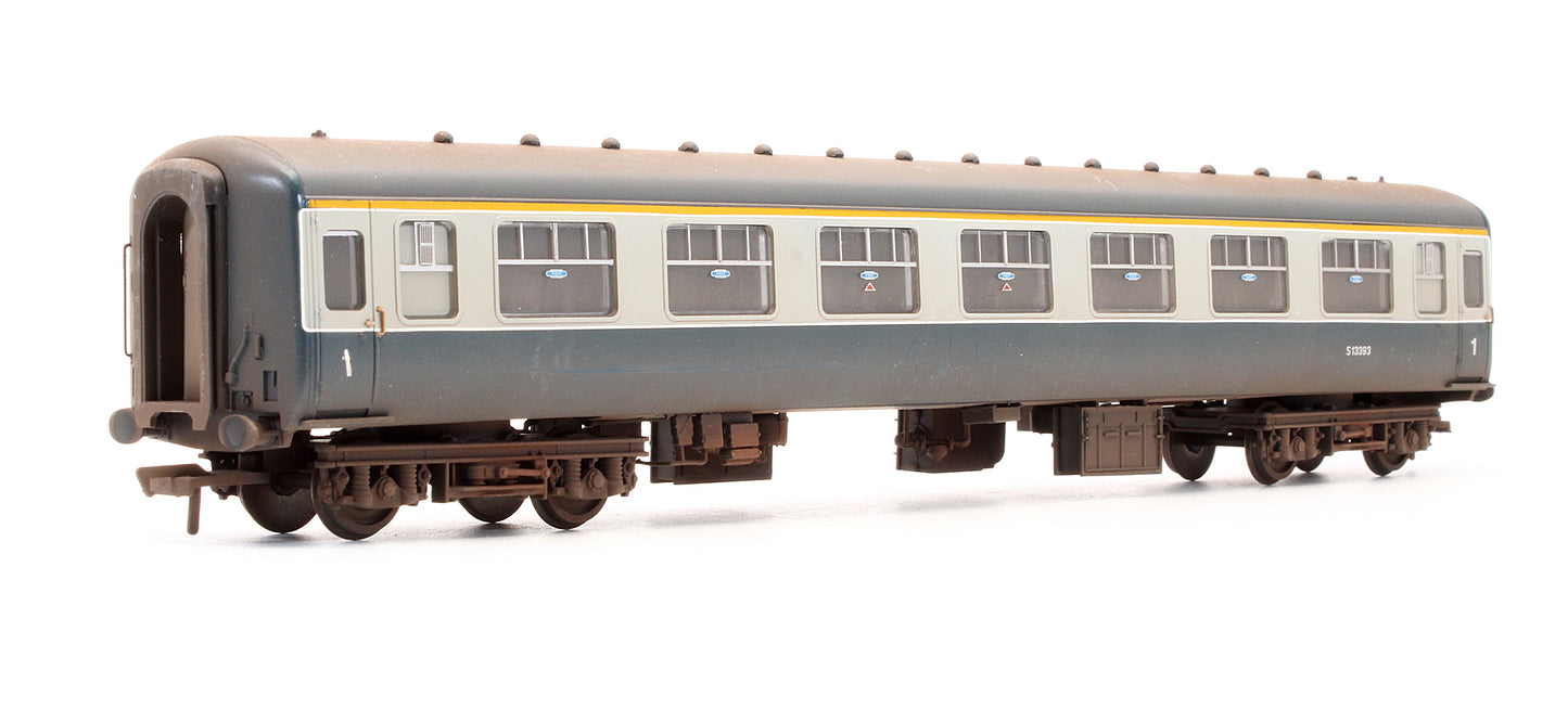 Pre-Owned BR Blue & Grey MK2 1st Class Corridor Coach No.S13393 -Custom Weathered