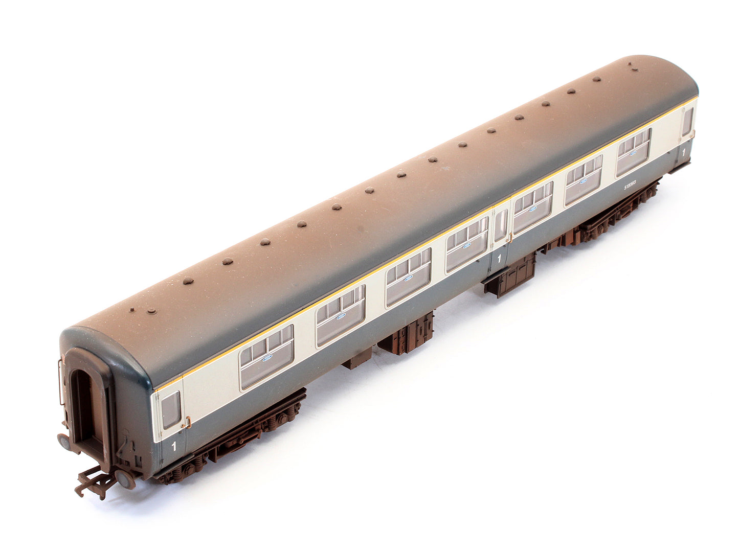 Pre-Owned BR Blue & Grey MK2 1st Class Corridor Coach No.S13393 -Custom Weathered