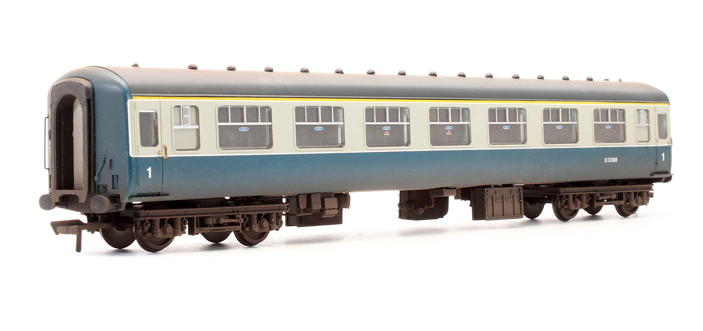 Pre-Owned BR Blue & Grey MK2 1st Class Corridor Coach No.S13388 - Custom Weathered
