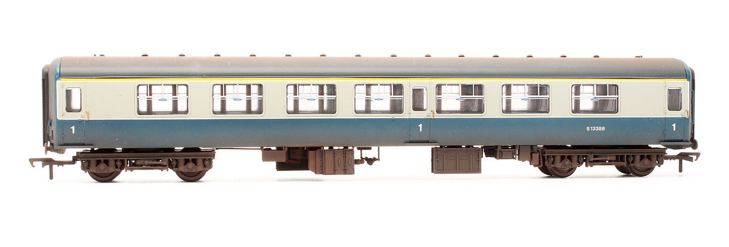 Pre-Owned BR Blue & Grey MK2 1st Class Corridor Coach No.S13388 - Custom Weathered