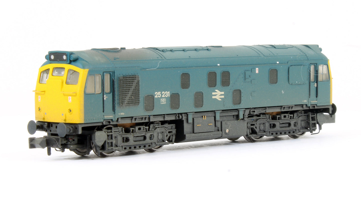 Pre-Owned Class 25/2 25231 BR Blue Diesel Locomotive (Weathered)