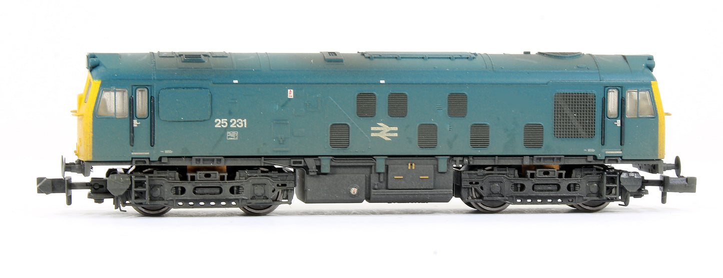 Pre-Owned Class 25/2 25231 BR Blue Diesel Locomotive (Weathered)
