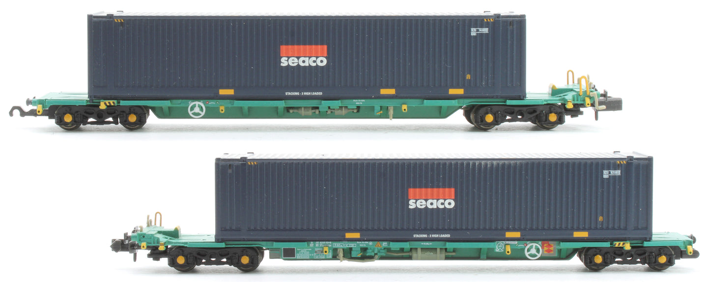 Pre-Owned 377-352 Intermodal Bogie Wagons With 45' Containers 'Seaco'