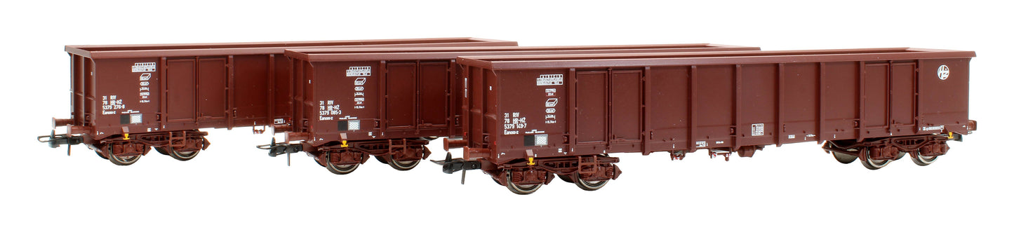 Pre-Owned 2 76091 3-Piece Gondola Set, HŽ Cargo