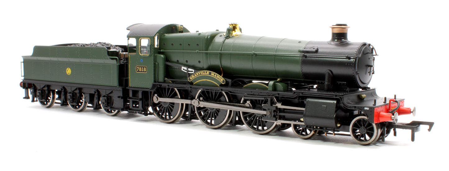 Granville Manor GW Green Shirt Button 78xx Manor Class 4-6-0 Steam Locomotive No.7818 - Sound Fitted