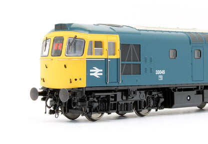 Pre-Owned 3383 Class 33/0 33045 BR Blue With Full Yellow Ends Diesel Locomotive - DCC Sound