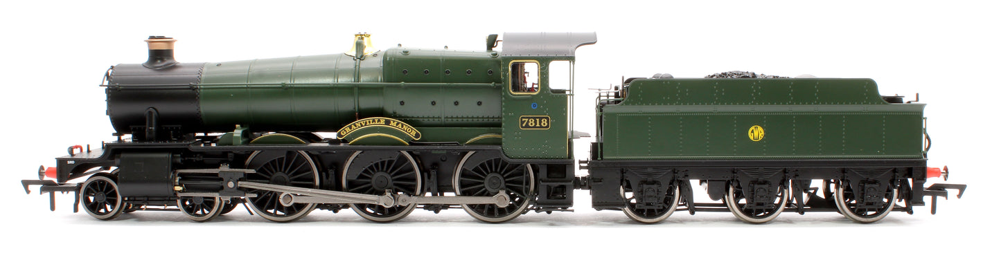 Granville Manor GW Green Shirt Button 78xx Manor Class 4-6-0 Steam Locomotive No.7818 - DCC Fitted